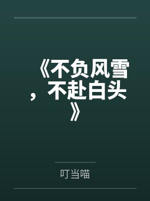 《不负风雪,不赴白头》 《不负风雪,不赴白头》