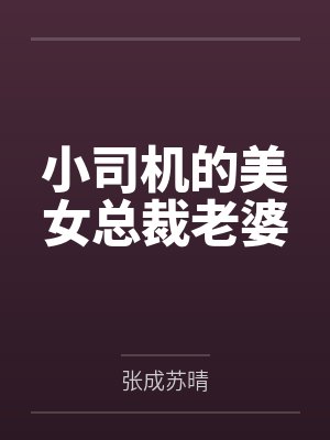 小司机的美女总裁老婆 小司机的美女总裁老婆
